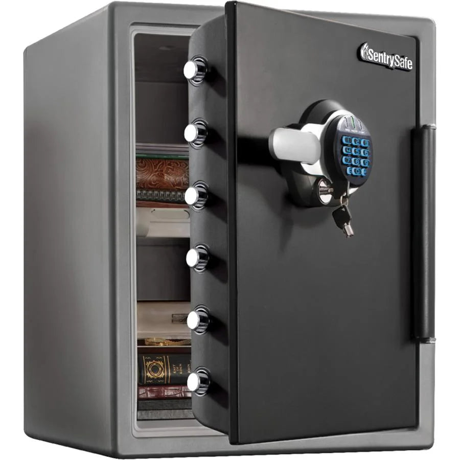 Sentry Safe Digital Fire/Water Safe - 2 ft3 - Digital, Programmable, Dual Key Lock - 4 Live-locking Bolt(s) - Fire Proof, Water Resistant, Pry Resistant - for Tablet, Cell Phone, External Hard...