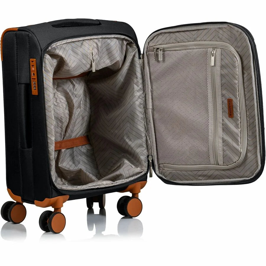 CHAMPS Classic Collection, 3-piece Softside Luggage set, Black
