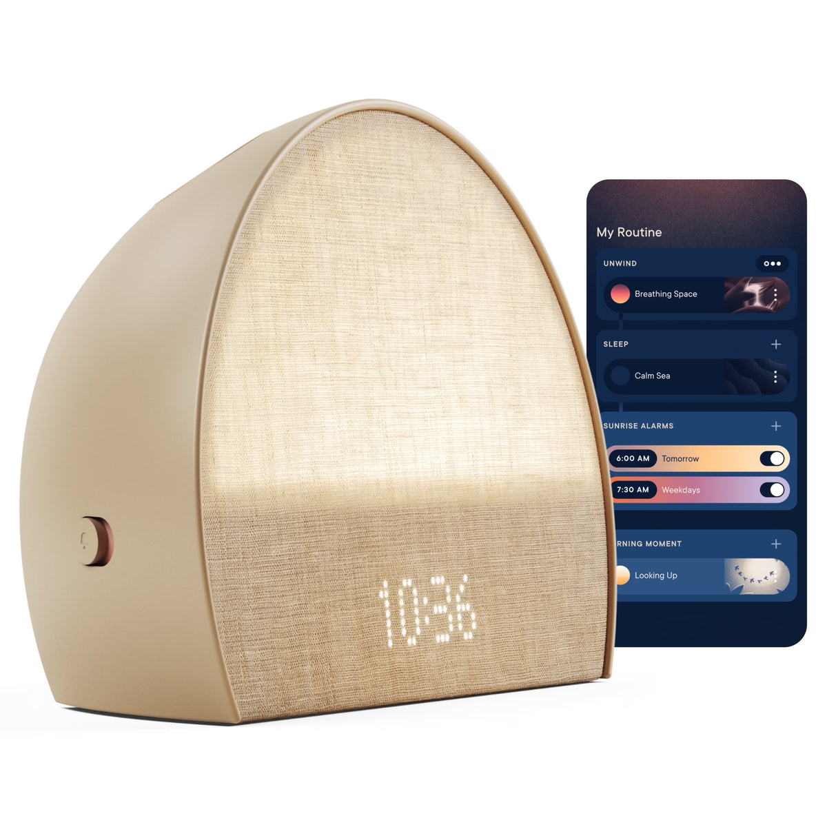 Hatch Restore 2 Sunrise Alarm Clock, Sound Machine, Smart Light (Putty) �?Your Bedside Sleep Guide, White Noise, Custom Sleep Routines, Dimmable Clock, Deep Sleep, Gentle Alarm, Wake Up Rested