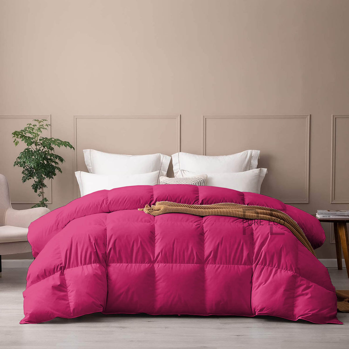 Ayanshi Hotel Bedding Comforter Twin Size, Duvet Insert, Quilted Comforter with Corner Tabs, All Season Lightweight Quilt, Down Alternative Hotel Comforter Twin Size 68X90 Baby Pink