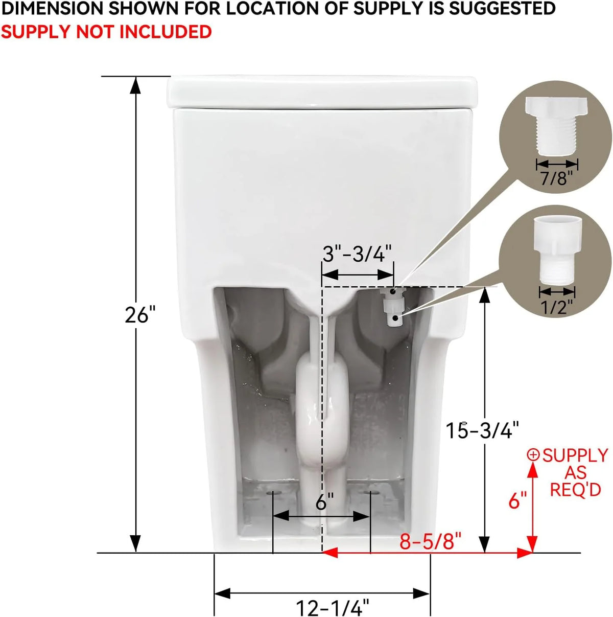 HOROW Compact One Piece Toilet with Comfort Seat ADA Height 17.3" Elongated Dual Flush 0.8/1.28 GPF