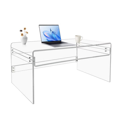 VDGPWA 32" Rectangle Waterfall Coffee Table, 0.6" Thick All Acrylic, Clear