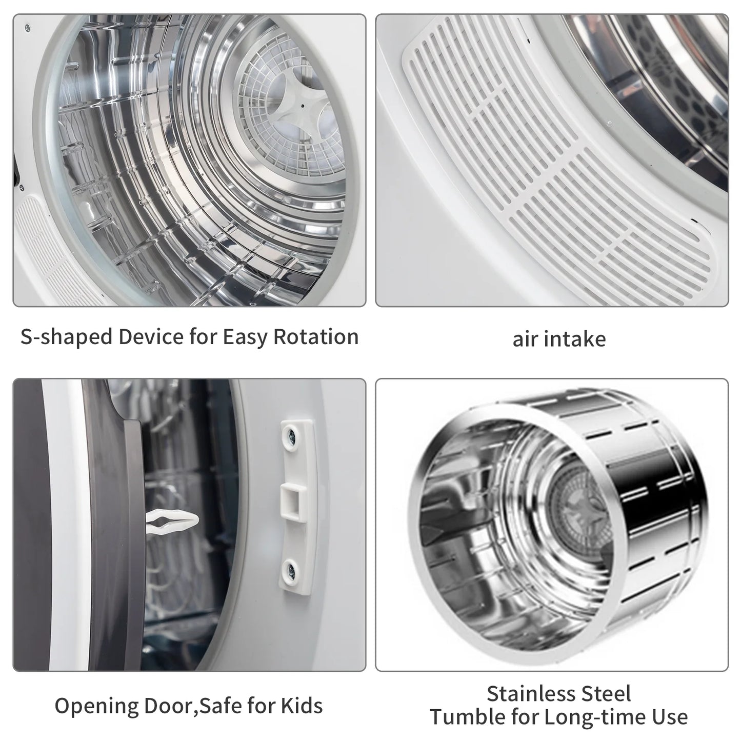 Ktaxon 3.5 cu. ft. Compact Electric Dryer, White
