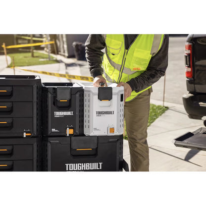 ToughBuilt StackTech Compact Cooler, Stackable 16 Quart Hard Shell Ice Chest, White