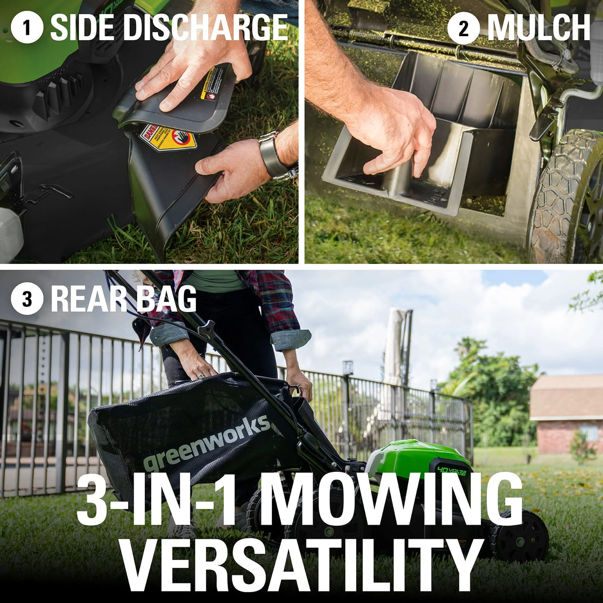 Greenworks 40V 20-inch Brushless Walk-Behind Push Lawn Mower W/40 Ah Battery and Quick Charger, 2516302