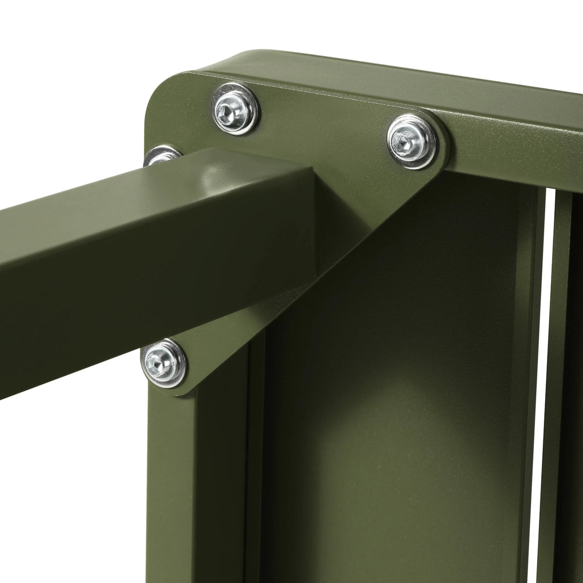 WestinTrends Playa 59" Iron Metal Outdoor Rectangular Patio Dining Table For 6, Olive Green