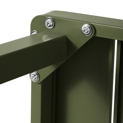 WestinTrends Playa 59" Iron Metal Outdoor Rectangular Patio Dining Table For 6, Olive Green