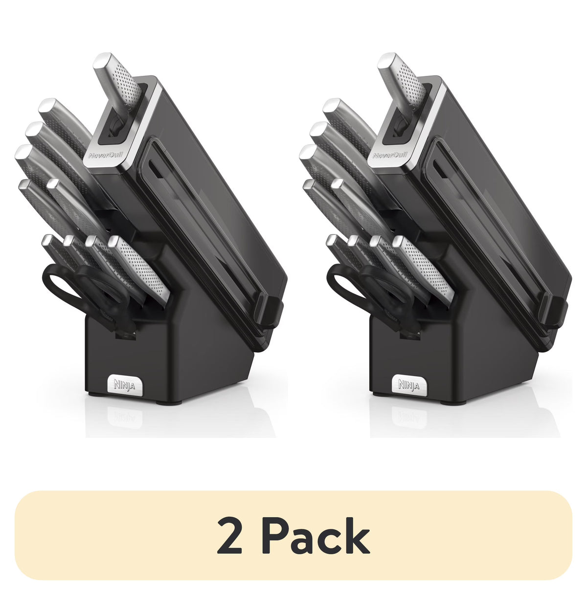 Ninja NeverDull Essential 12-Piece Stainless Steel Knife Set with Built-in Sharpener, K22012