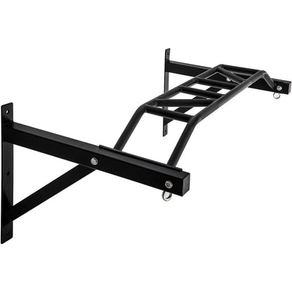 Docooler 47" Pull Up Bar Wall Mounted Multi-Grip w/Hangers for Punching Strength Training