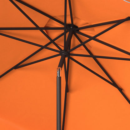 Safavieh Venice 9' Market Crank Tilt Patio Umbrella, Navy/White