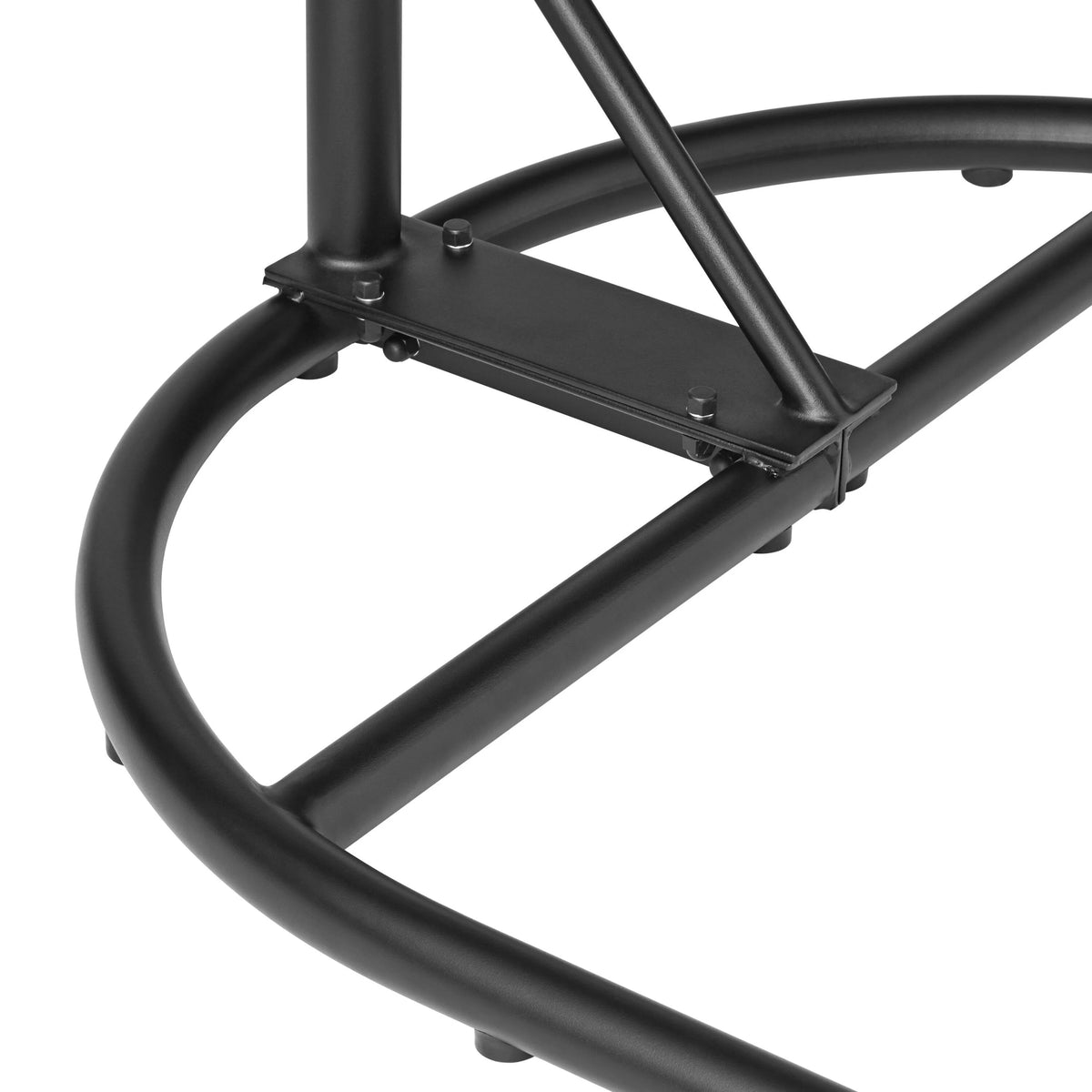 Mainstays Adult Metal Egg Hanging Chair with Beige Olefin Cushion, Black