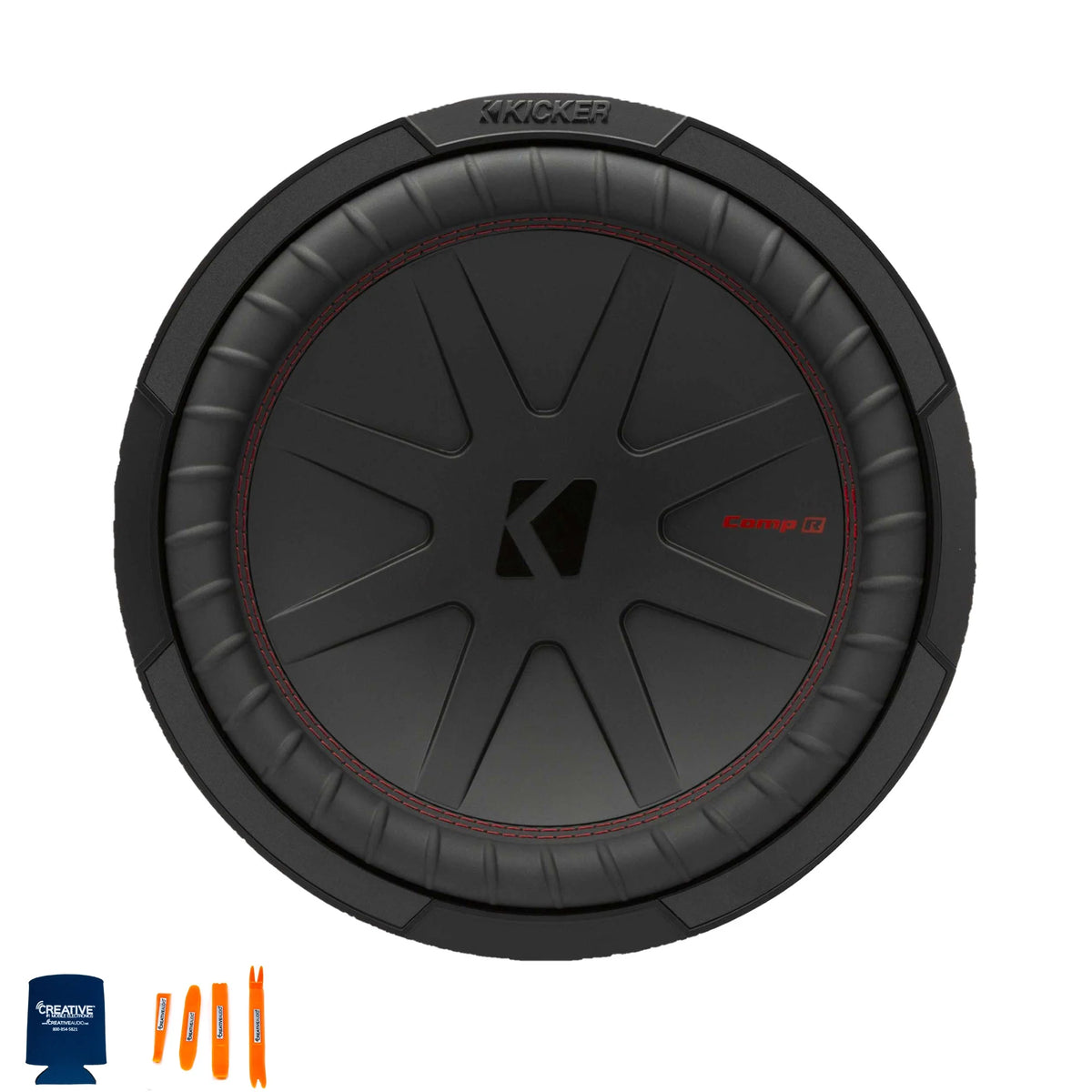 Kicker 48CWR122 CompR 12" Subwoofer, DVC, 2-ohm - Includes Speaker Wire
