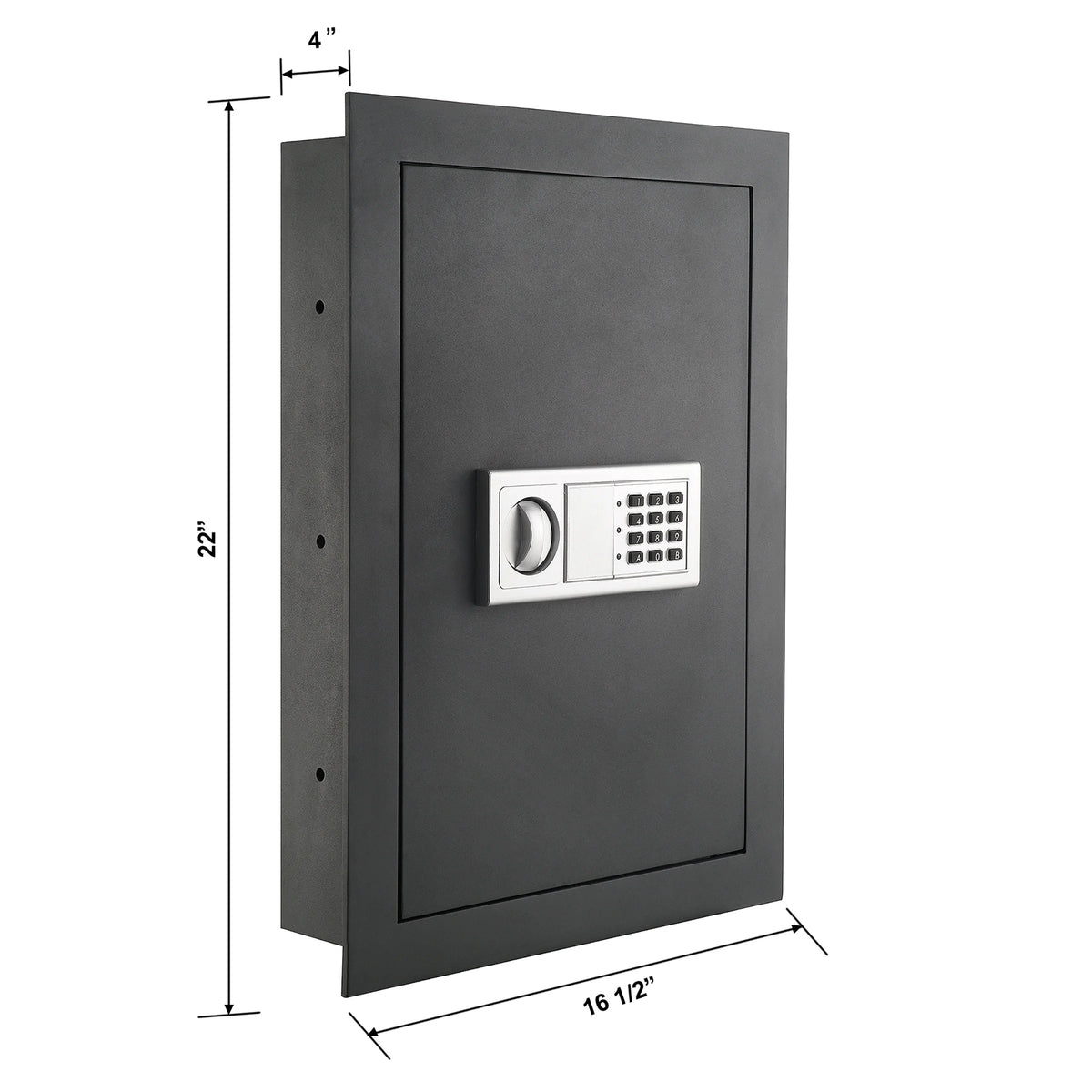 Paragon Lock & Safe 7725 Superior Wall Safe, Electronic and Key Lock Wall Safe for Jewelry Security