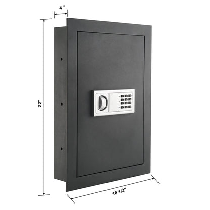 Paragon Lock & Safe 7725 Superior Wall Safe, Electronic and Key Lock Wall Safe for Jewelry Security