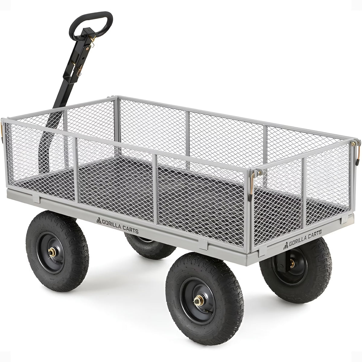 Gorilla Carts 1000-lb. Capacity Steel Utility Cart, Model #GOR1001-Com, 13-inch Pneumatic Tires