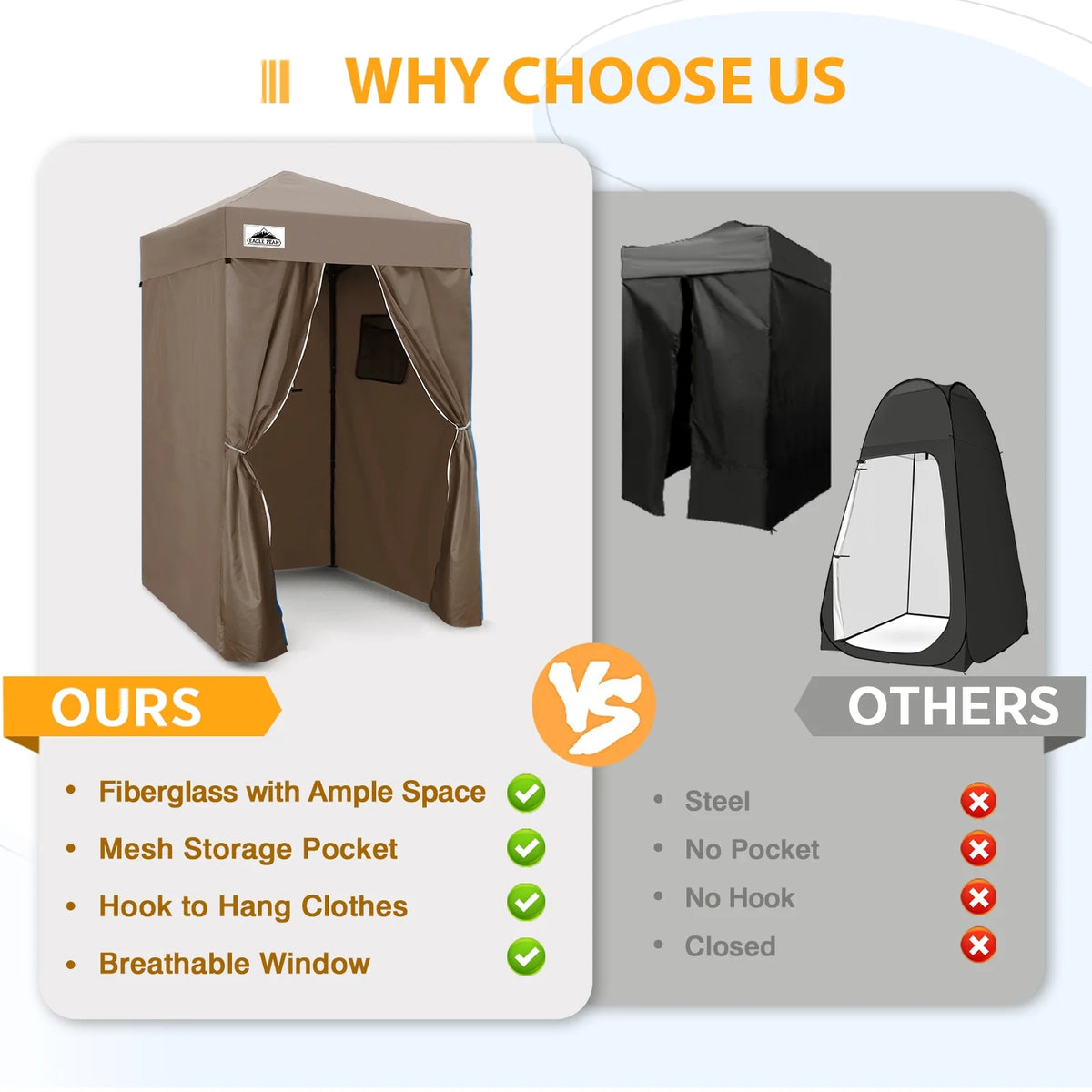 EAGLE PEAK Flex Ultra Compact 4 ft x 4 ft Pop-up Changing Room Canopy, Portable Privacy Cabana