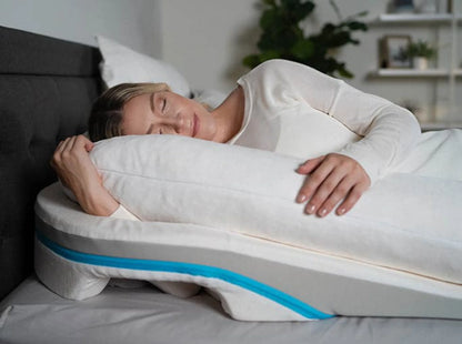 MedCline Shoulder Relief System, Bundle - Bed Wedge & Full Body Shoulder Pillow for Side Sleepers - with Extra Cases - Arm Hole Pocket & Incline Sleep Position - Large - 5'10" & Above, 1 Ct