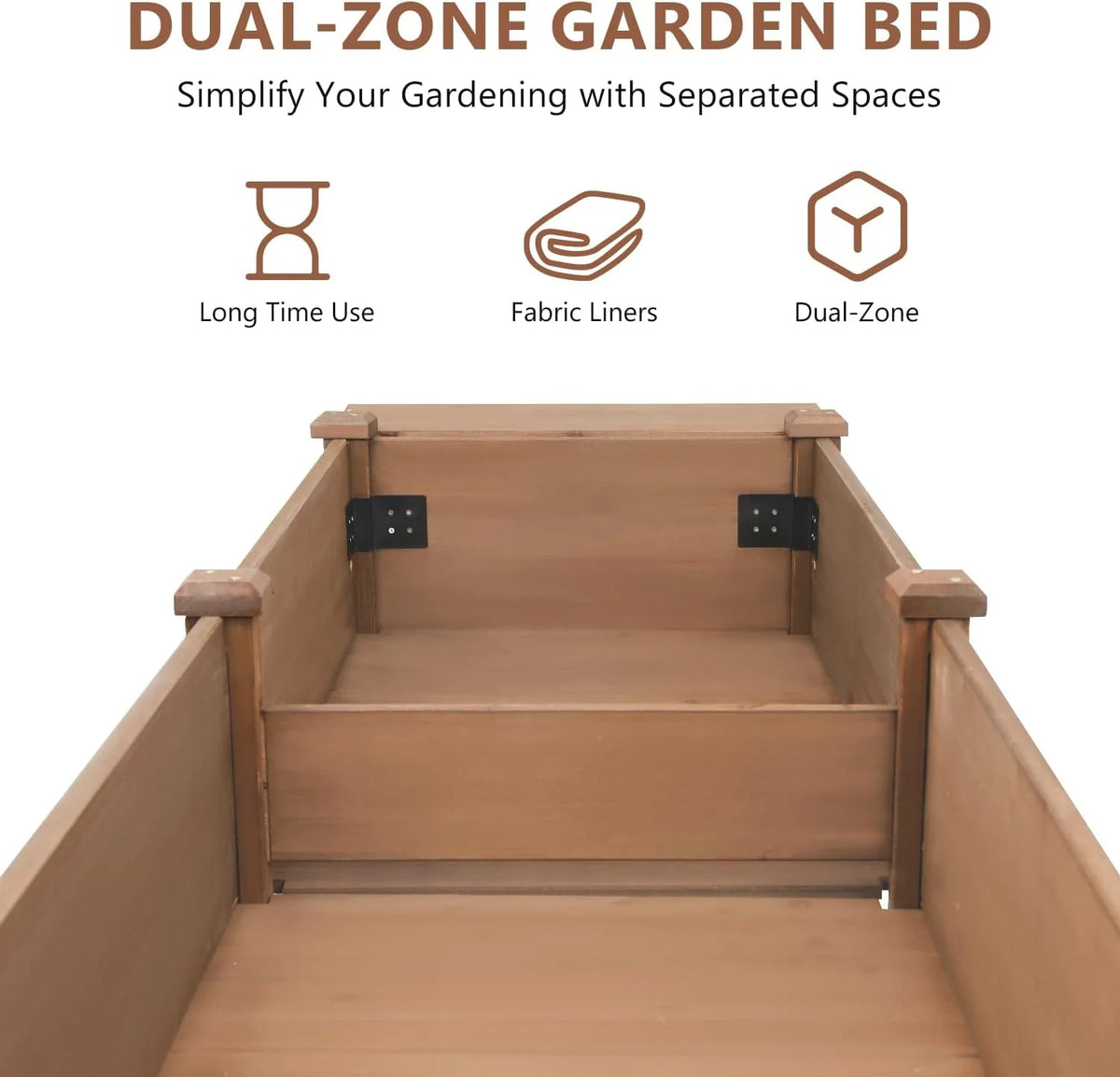 PETSCOSSET Large Raised Garden Bed Outdoor Wooden Planter Box with Legs for Gardening
