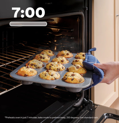 GE? 30" 5.0 Cu. ft. 240 Volts Free-Standing Electric Range with Crisp Mode in Stainless Steel