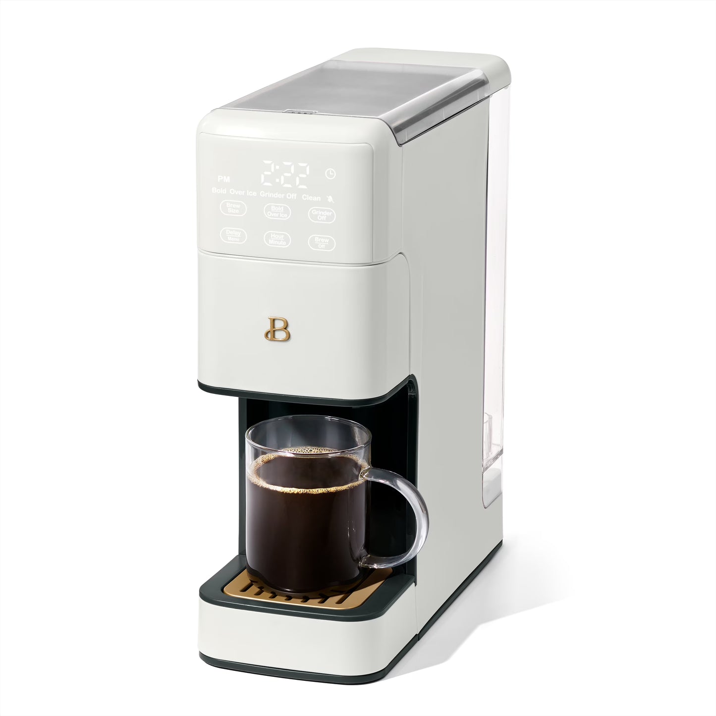 Beautiful Perfect Grind�?Programmable Single Serve Coffee Maker, White Icing by Drew Barrymore