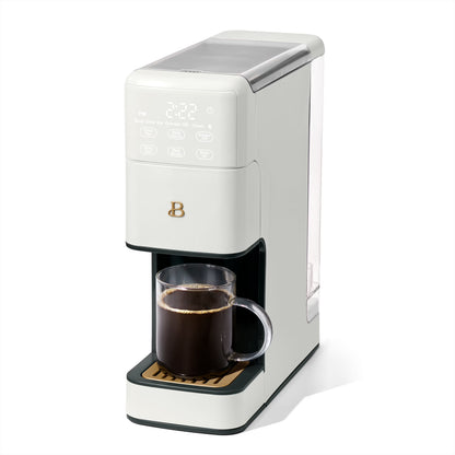 Beautiful Perfect Grind�?Programmable Single Serve Coffee Maker, White Icing by Drew Barrymore
