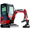 HUAYEE 1.4 Ton Cab Version Mini Excavator - HY12D, with 13.5 HP B&S Gasoline Engine, Swing Function, Mechanical Thumb Clamp, Mechanical Quick - Change, Hydraulic cooler, Electric Fan, In-stock in US