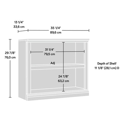 Sauder Select 2 Shelf Bookcase, Washington Cherry Finish