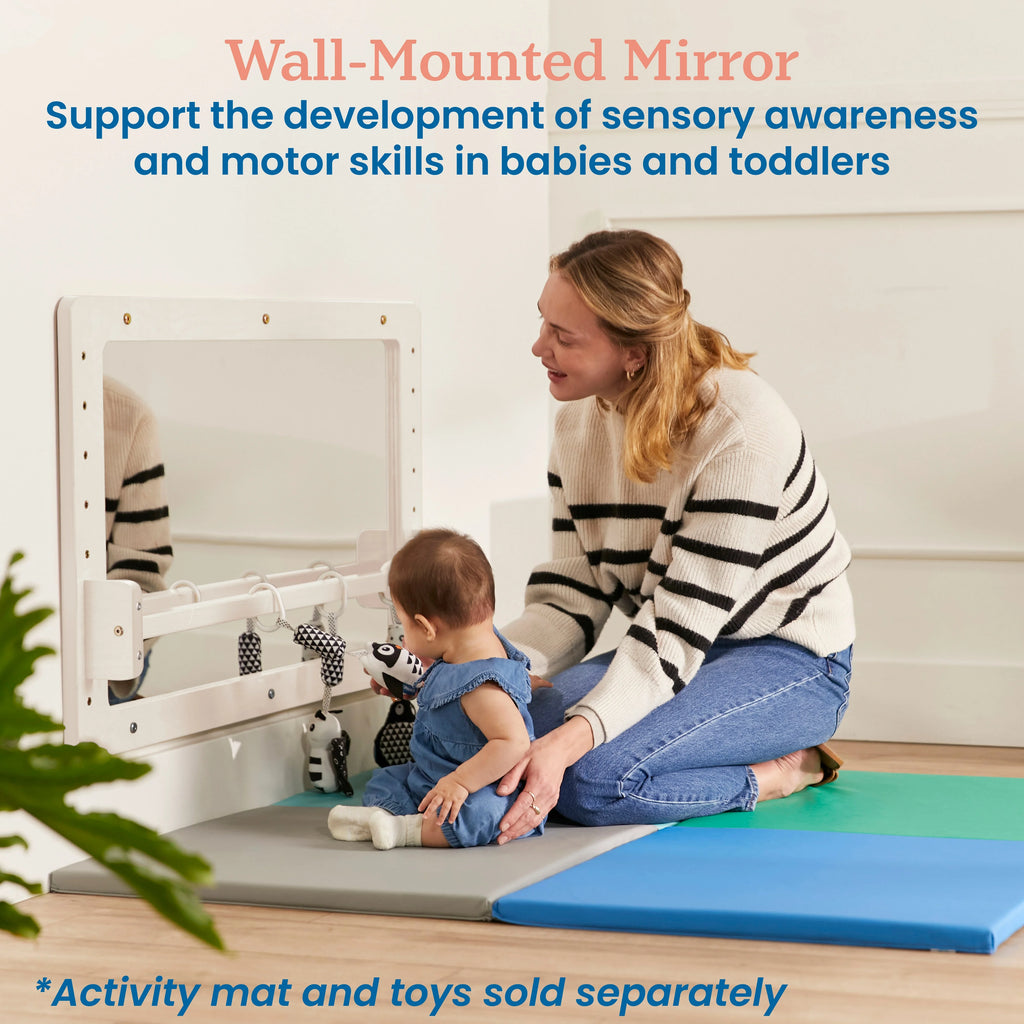 ECR4Kids Wall-Mounted Coordination Mirror, Natural