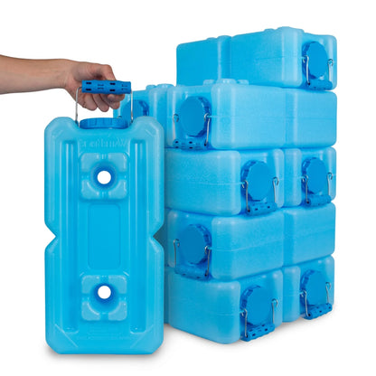 WaterBrick Stackable 3.5 Gallon Blue Water & Food Storage Container - 10 Pack