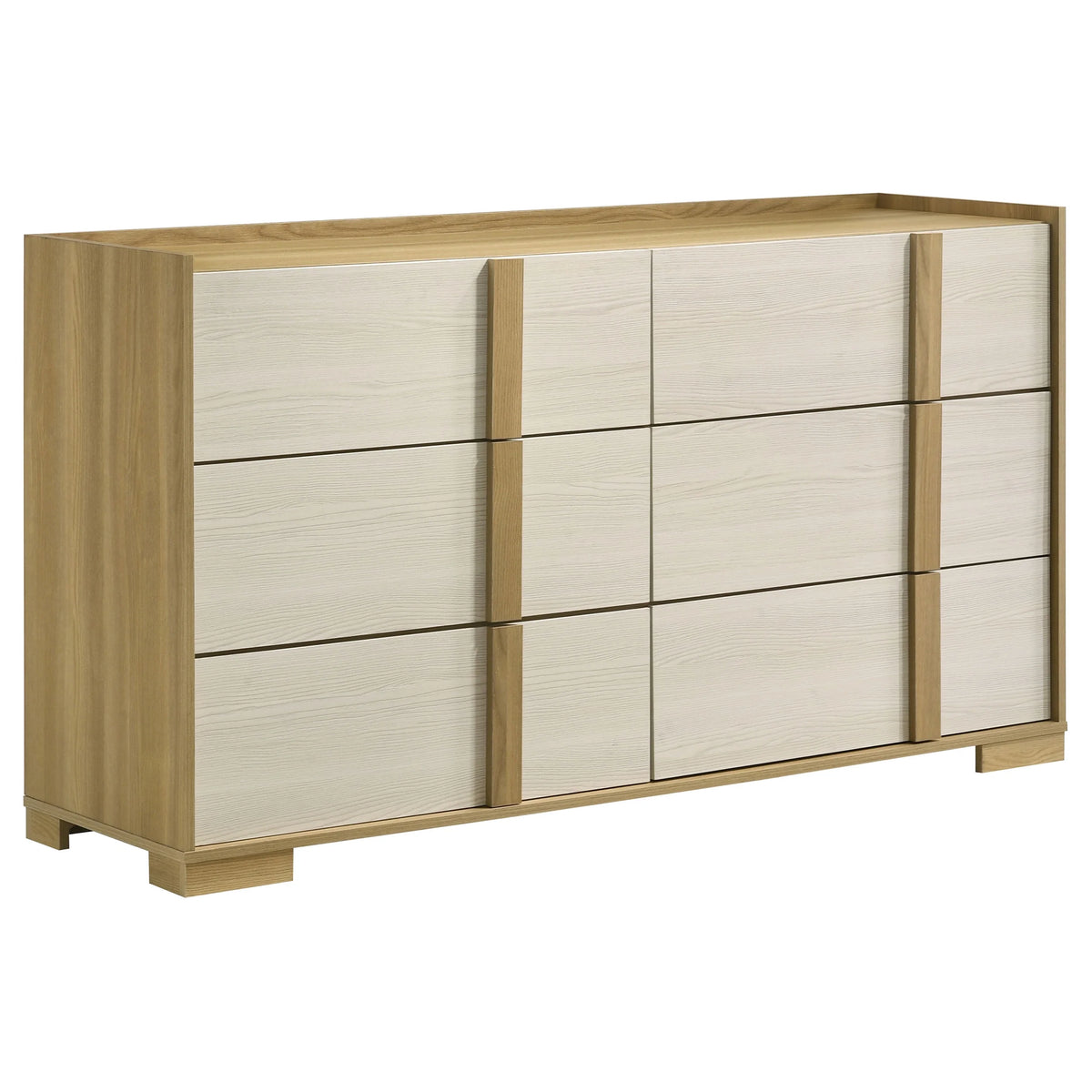 Coaster Hyland 4-Piece Wood Eastern King Bedroom Set in Natural and White