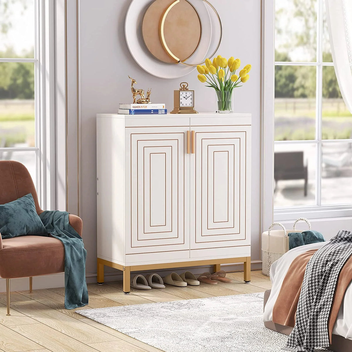 Tribesigns 20 Pairs Shoe Storag Cabinet for Entryway