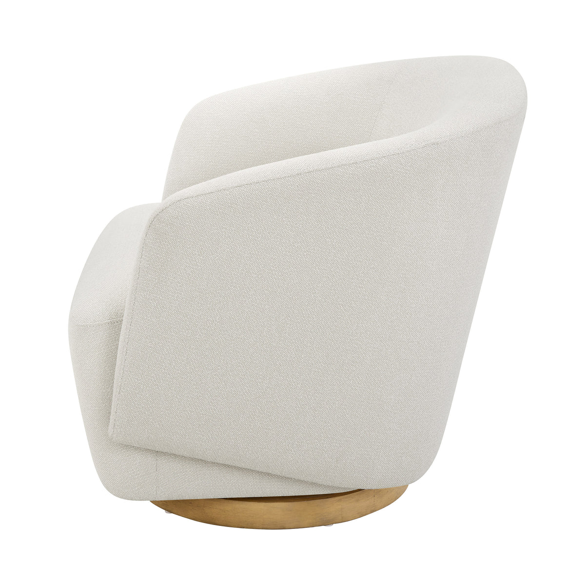 Henredon Murphy Swivel Boucle Chair, Cream