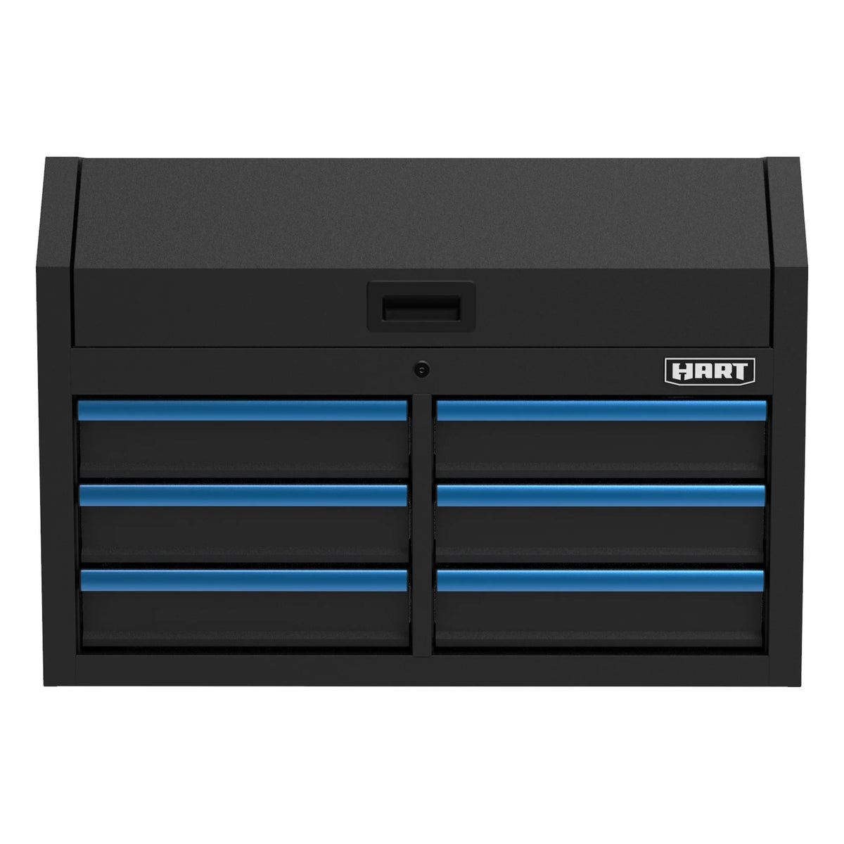 HART 36-Inch 5-Drawer Rolling Tool Cabinet with Wood Top, Locking Steel Garage Storage, Black