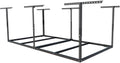 FLEXIMOUNTS 4x8 Overhead Garage Storage Rack without Decking, Storage Organization System, Heavy Duty Metal Garage Ceiling Racks, 600lbs Weight Capacity, Black