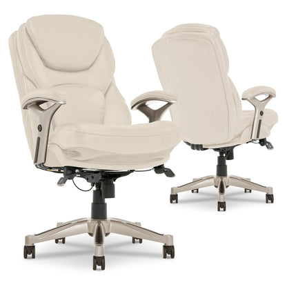 Serta Back in Motion Technology Fabric Executive Office Chair, Light Gray