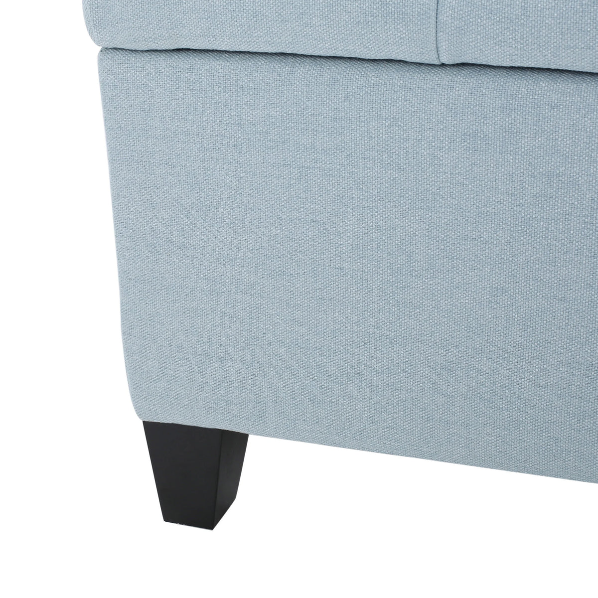 Noble House Hampton Contemporary Fabric Upholstered Storage Ottoman, White and Blue Floral