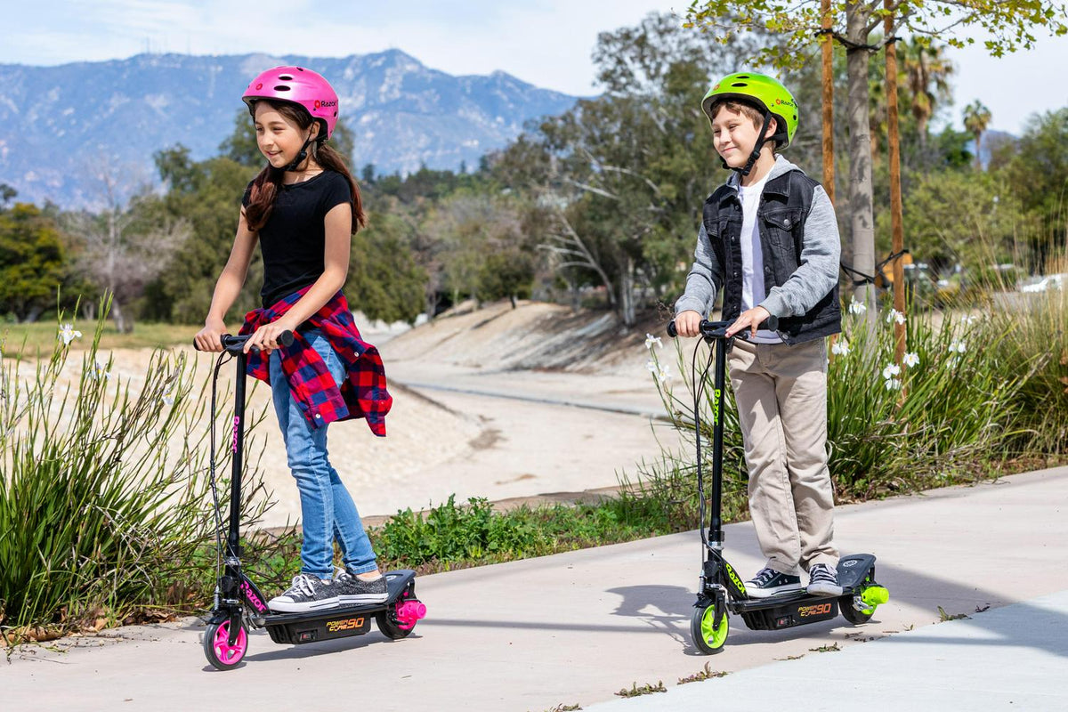 Razor Power Core E90 Green Electric Kids Toy Scooter. Certified Refurbished. Age 8+