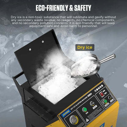 AUTOOL Automotive Dry Ice Cleaning Machine Car Engine Throttle Carbon Deposit Cleaner Exhaust Pipe Pressure Washer 110V/220V Dry Ice Blasting Clean Machine for All Cars, HTS705