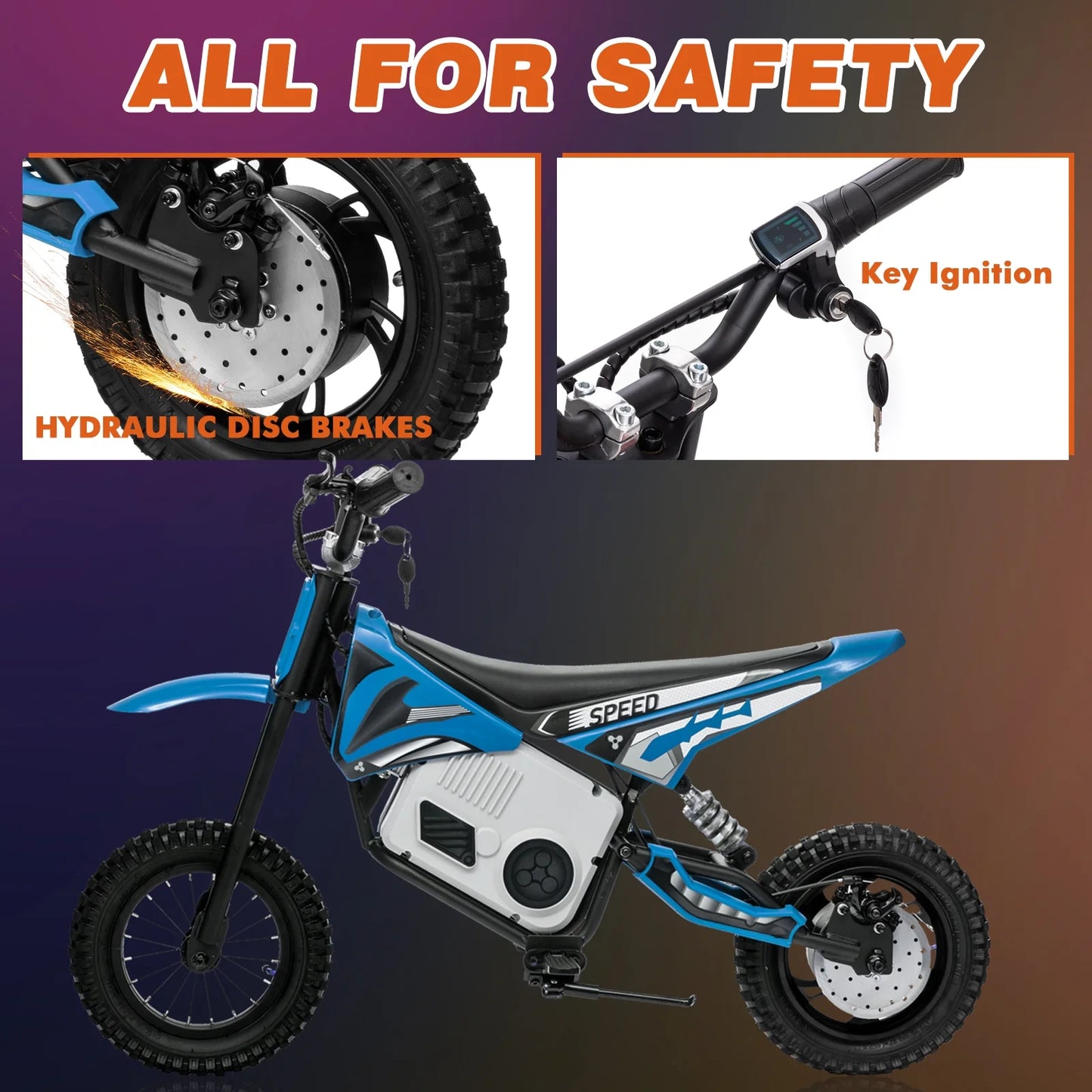Kerry Yoo C11 36V Electric Dirt Bike for Kids 8-14, 350W Ride on Motorcycle, Electric Motorbike Teens,16 mph, High/Low Speeds-Red