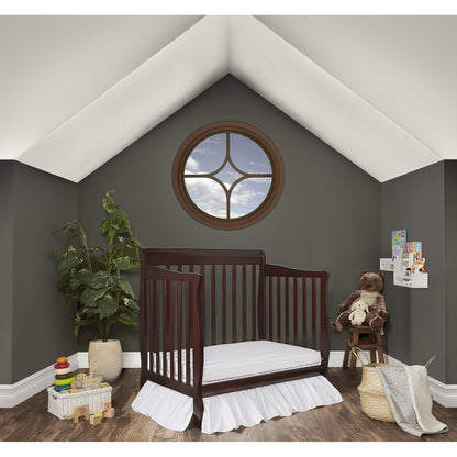 Dream On Me Aden 4-in-1 Convertible Mini Crib Espresso