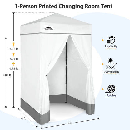 EAGLE PEAK Flex Ultra Compact 4 ft x 4 ft Pop-up Changing Room Canopy, Portable Privacy Cabana