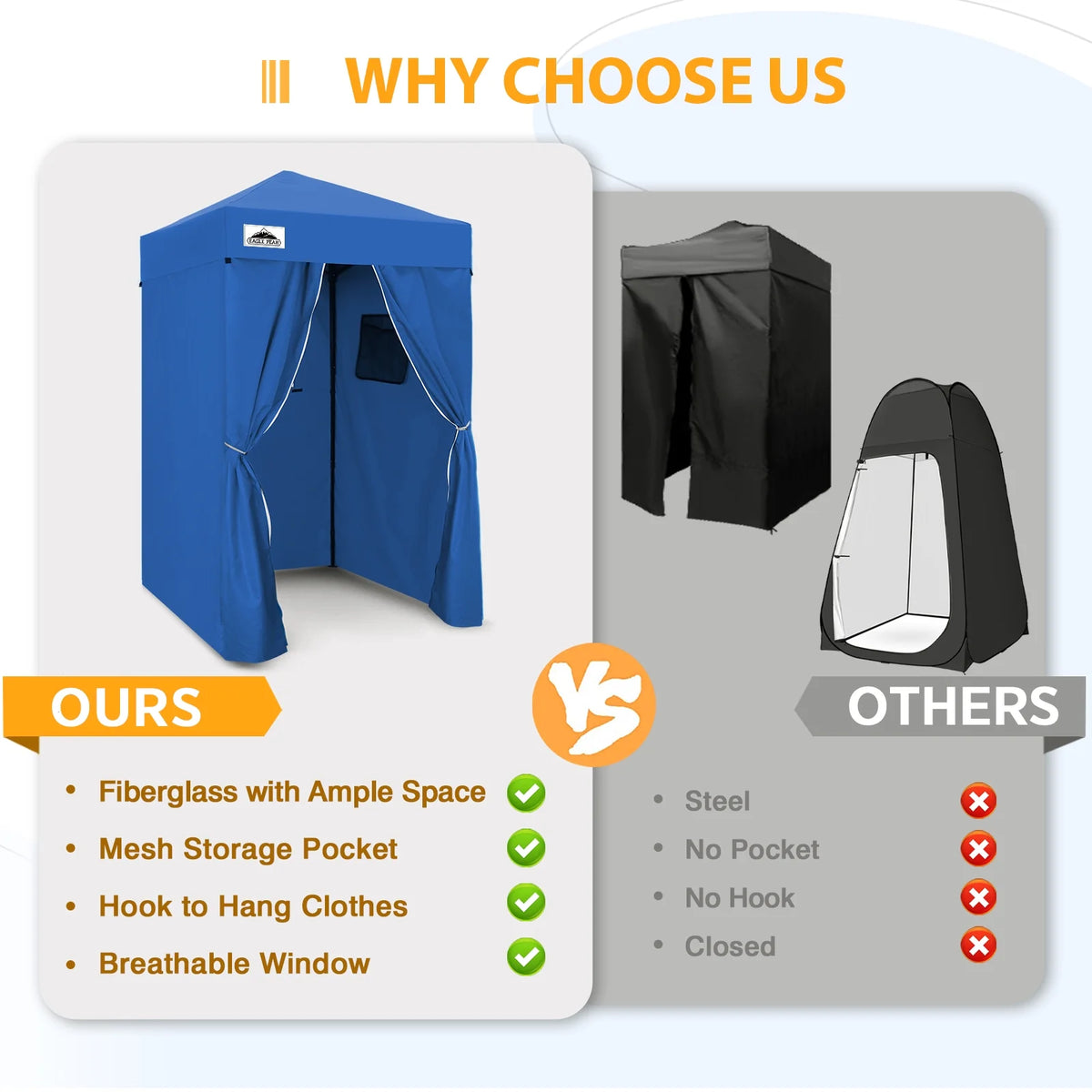 EAGLE PEAK Flex Ultra Compact 4 ft x 4 ft Pop-up Changing Room Canopy, Portable Privacy Cabana