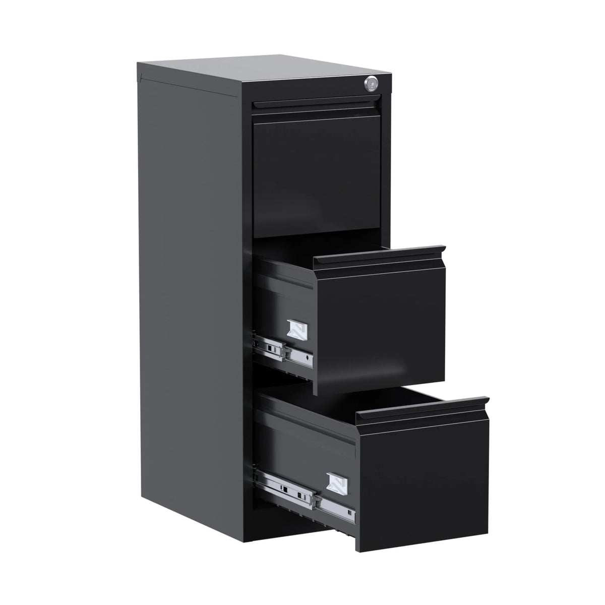 Supeer Four Drawer Metal Lateral File Cabinet, Storage White File Cabinet with Large Deep Drawers, Locking Wide File Cabinet for School, Office, Home,  Assembly Required