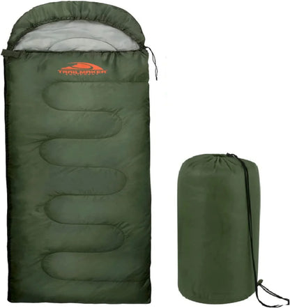 10 Pack Bulk Wholesale of Cold Weather Hooded Sleeping Bags for Adults, Kids, Homeless, Camping, Indoors, Outdoors - 10 Count Hooded Sleeping Bags in Black 71"L x 30"W