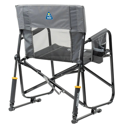 GCI Outdoor Freestyle Rocker XL Oversized Foldable Rocking Camp Chair, Pewter