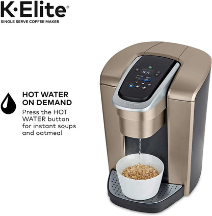 Keurig K-Elite Coffee Maker, Single Serve K-Cup Pod Coffee Brewer, With Iced Coffee Capability, Brushed Slate