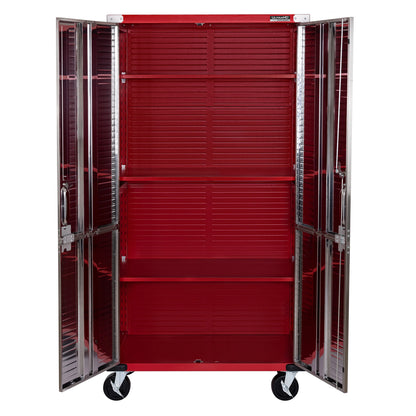 Seville Classics UltraHD Steel Body Lockable Storage Filing Cabinet Organizer Locker Shelving Unit 36" W x 18" D x 72" H, Granite