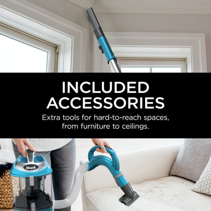 Shark Upright Vacuum, Navigator Lift-Away with Powerful Suction, Bagless, Hard Floor and Carpet, Large Dust Cup, Hepa Filter, Swivel Steering, Upholstery & Crevice Tool, NV380, Blue