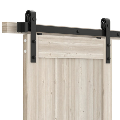 Uforic 48" x 84" Silding Barn Door,with Hardware Kit Rail,and Handle,Pulleys, Gray