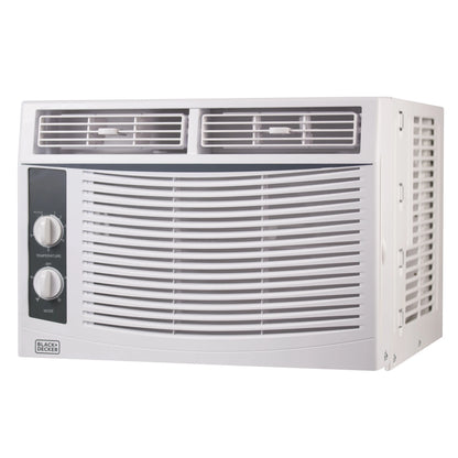 BLACK+DECKER BWAC05MWTB 5,000 BTU Window Air Conditioner Unit, AC Cools Up to 150 Square Feet, Energy Efficient, White